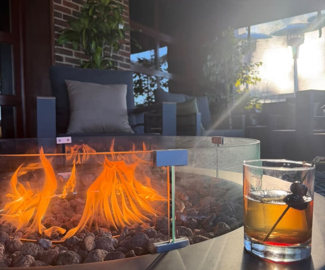 P10 Patio with gas fire pits at Wixom Station